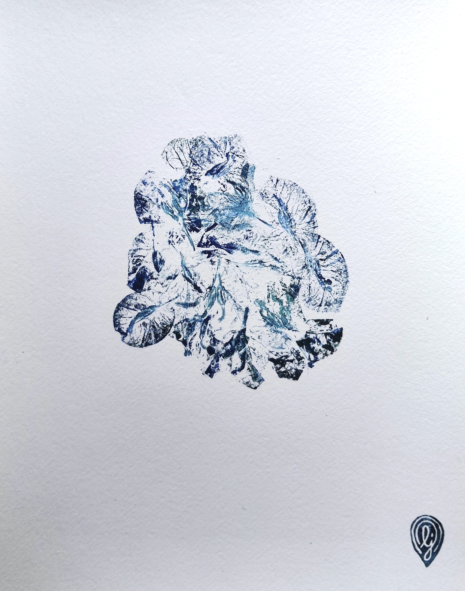 Estampe végétale - Bougainvillea 1 / monotype 24x30cm - art botanique - Blucanari