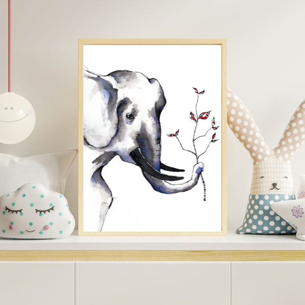 Eléphant • Affiche d’art Blucanari