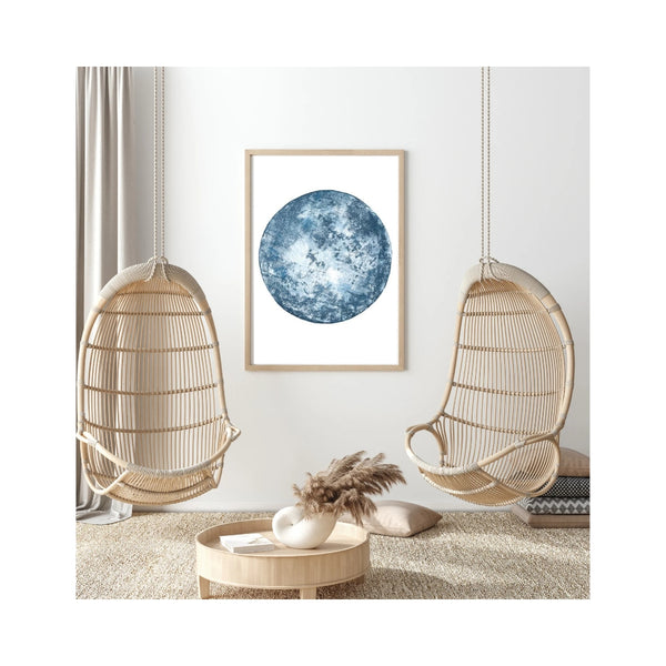 Exo Moon • Affiche d’art Blucanari  40x50cm ou 60x80cm
