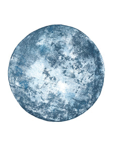 Exo Moon • Affiche d’art Blucanari  40x50cm ou 60x80cm