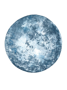 Artprint Exo Blue Moon / Affiche d’art lune bleue Blucanari  - grand format