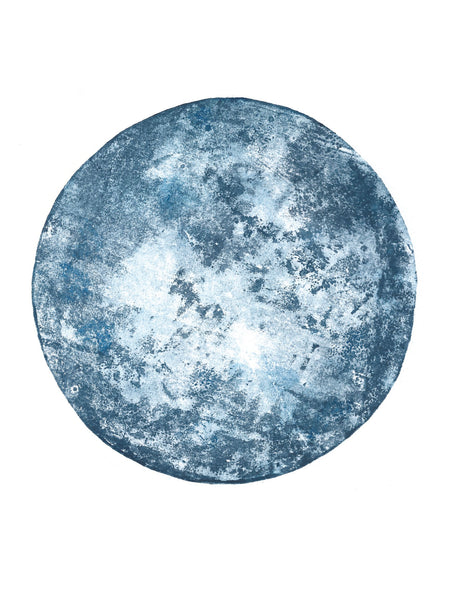 Exo Moon • Affiche d’art Blucanari  40x50cm ou 60x80cm