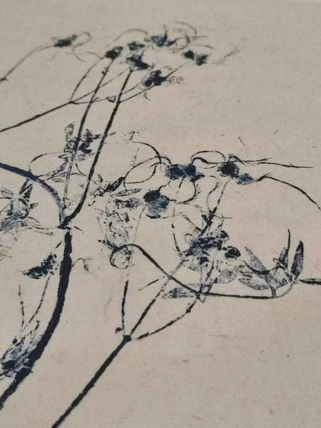 Impression sauvage / Monotype de plante sauvage 24x30cm