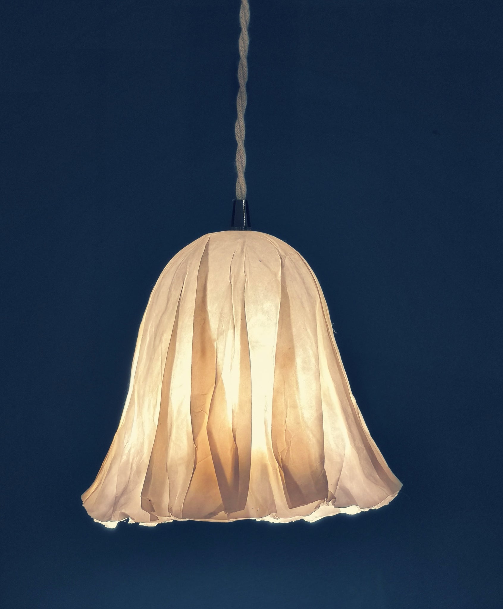 Lampe à suspendre "WAABI" papier japonais blanc