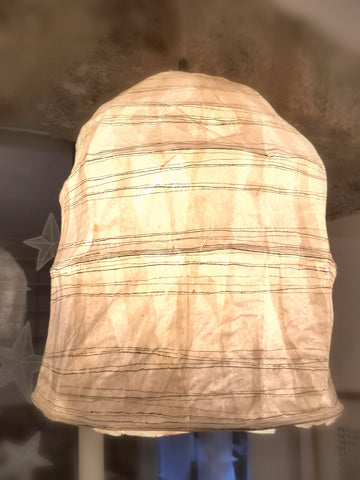 Grande Lampe à suspendre "WAABI" papier japonais décor graphique