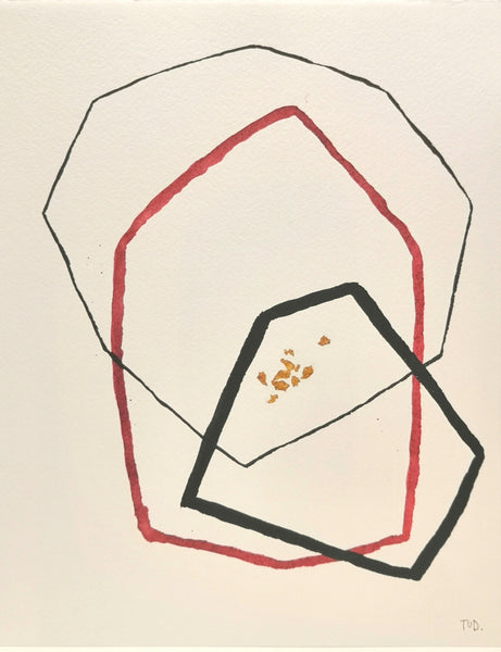 Pagan Chapel - dessin d'art abstrait 24x30cm - Tud / Blucanari