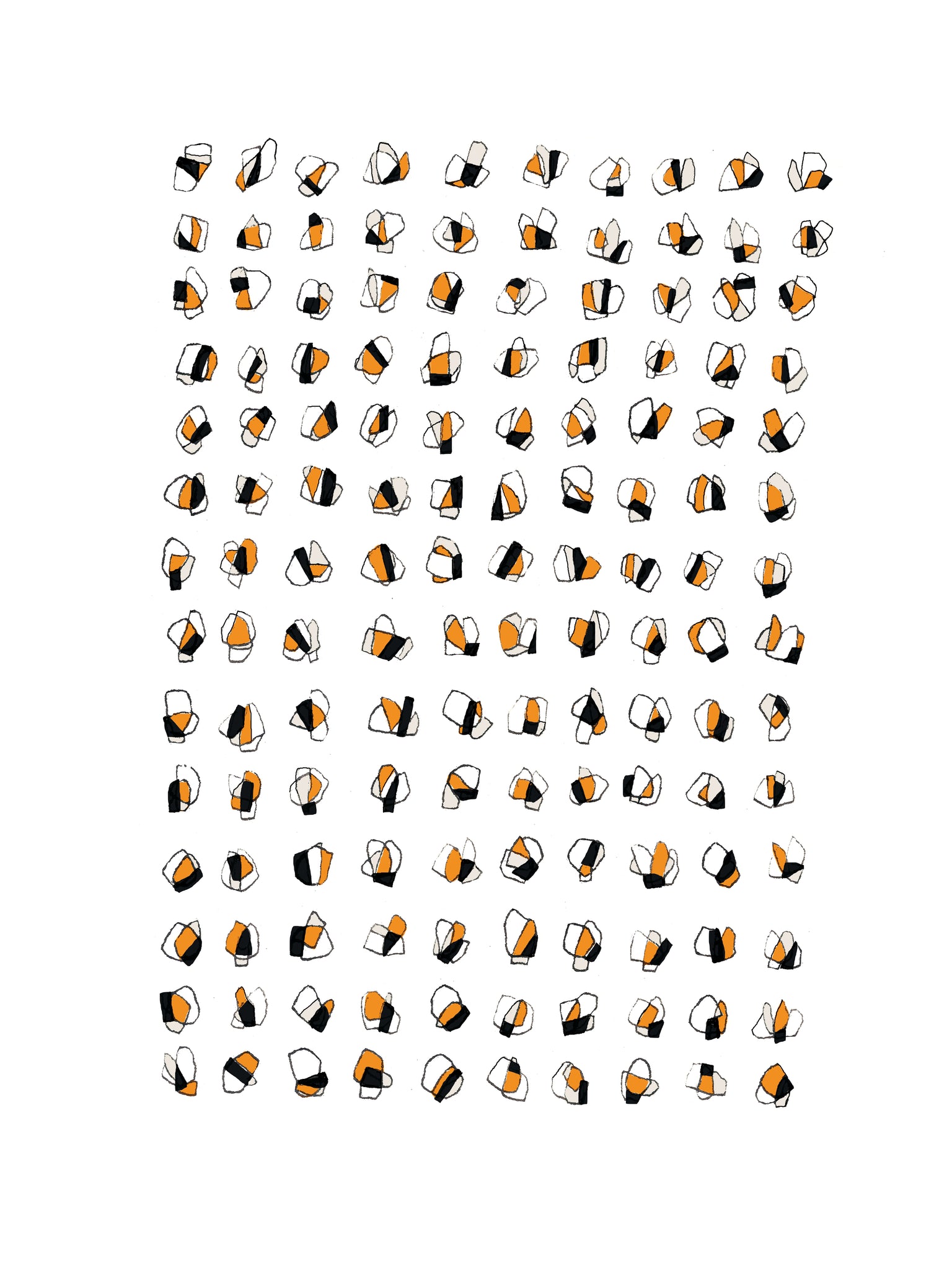 Litanies • Affiche d’art Blucanari  40x60cm ou 60x80cm style abstrait
