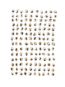 Litanies • Affiche d’art Blucanari  40x60cm ou 60x80cm style abstrait