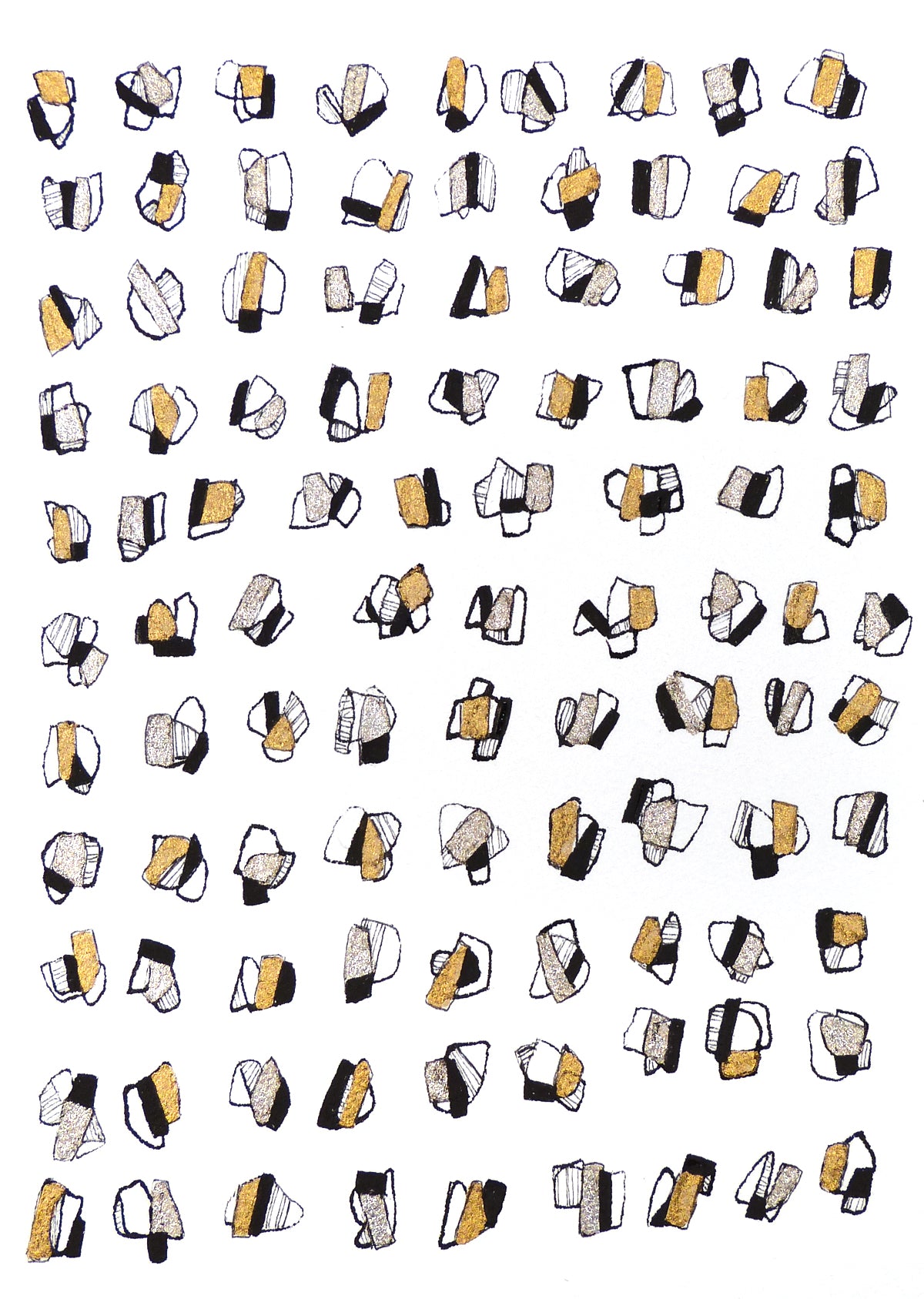 Dessin d'art Litanies - Tud - Dessin contemporain à l’encre sur papier d’art 24x30cm