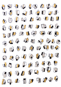 Dessin d'art Litanies - Tud - Dessin contemporain à l’encre sur papier d’art 24x30cm