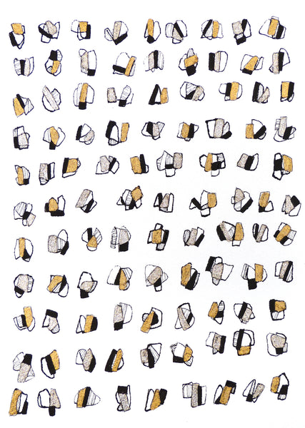Dessin d'art Litanies - Tud - Dessin contemporain à l’encre sur papier d’art 24x30cm