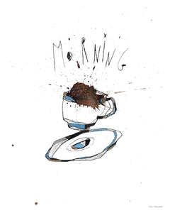 Artprint Morning coffee / Affiche d’art tasse de café Blucanari - 40x50cm