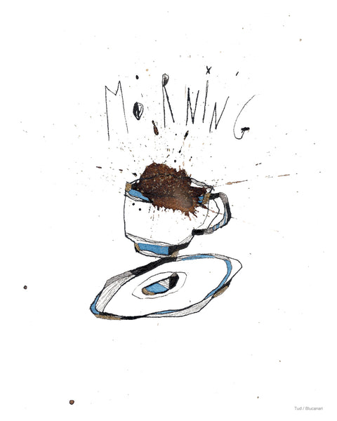 Artprint Morning coffee / Affiche d’art tasse de café Blucanari - 40x50cm