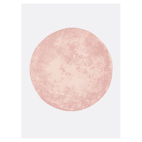 Artprint Exo Moon / Affiche d’art lune rose Blucanari - grand format