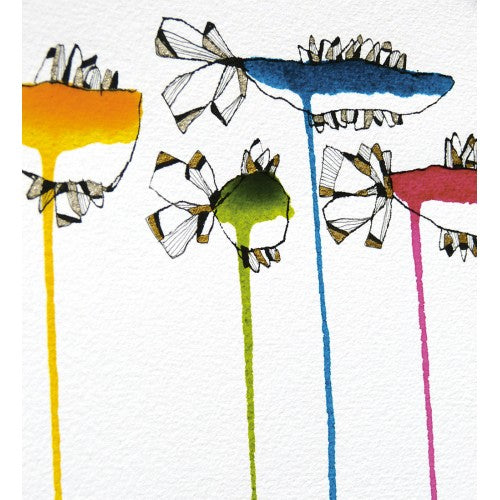 Wet fish multicolore - Dessin d'art 24x30cm - Tud