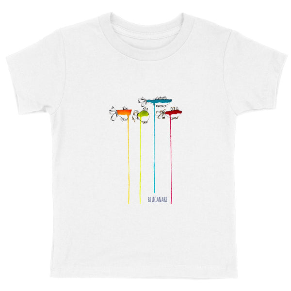 T shirt enfant Wet fishes Multicolor - BLUCANARI