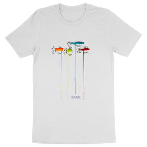 T shirt homme coton bio Wet Fishes Multicolor - BLUCANARI