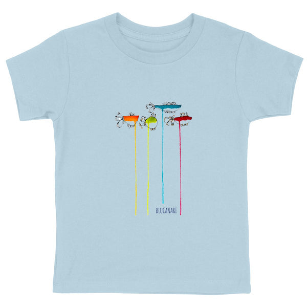 T shirt enfant Wet fishes Multicolor - BLUCANARI