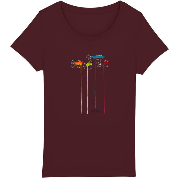 T shirt femme WET FISHES MULTICOLOR - BLUCANARI
