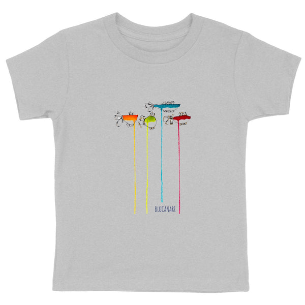T shirt enfant Wet fishes Multicolor - BLUCANARI