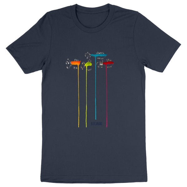 T shirt homme coton bio Wet Fishes Multicolor - BLUCANARI