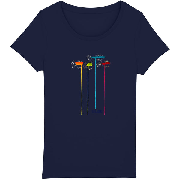 T shirt femme WET FISHES MULTICOLOR - BLUCANARI
