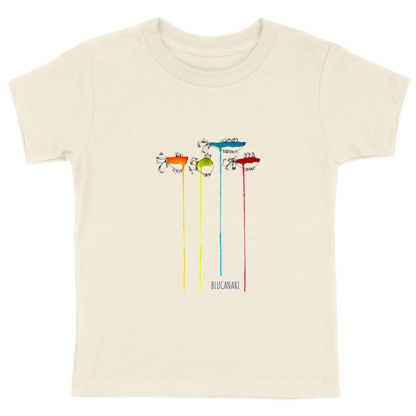 T shirt enfant Wet fishes Multicolor - BLUCANARI
