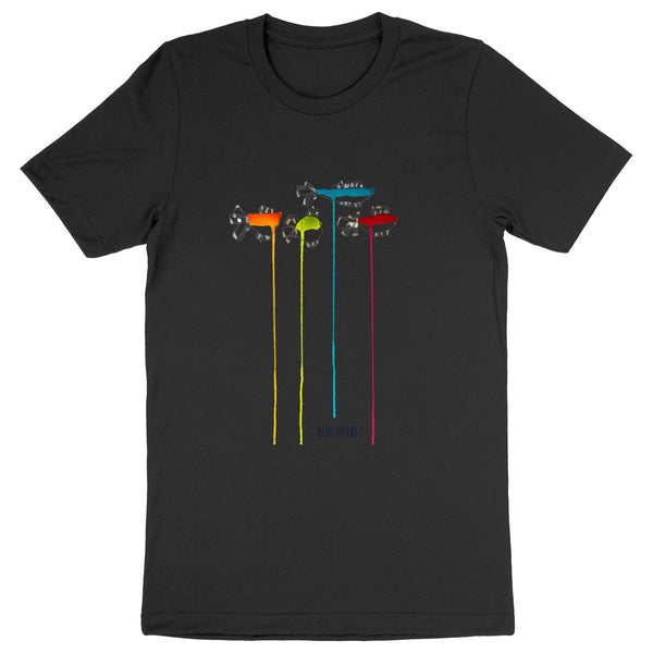 T shirt homme coton bio Wet Fishes Multicolor - BLUCANARI