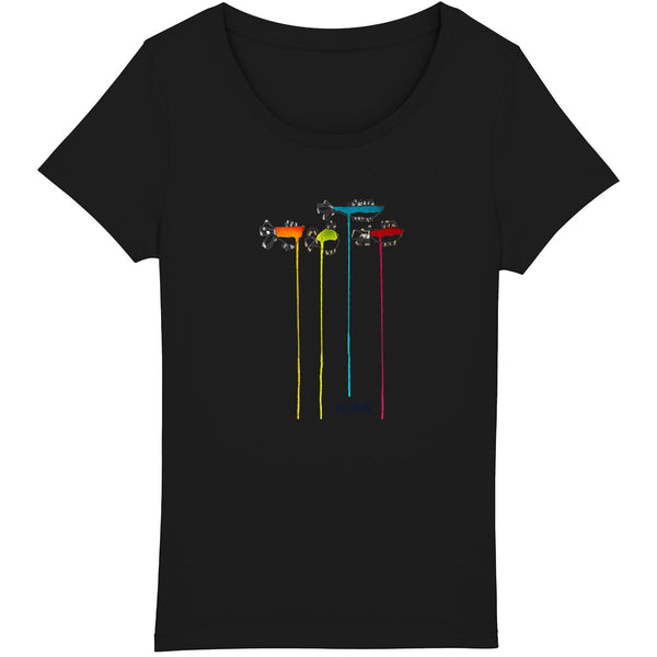 T shirt femme WET FISHES MULTICOLOR - BLUCANARI