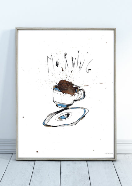 Morning coffee • Affiche d’art Blucanari  40x50cm