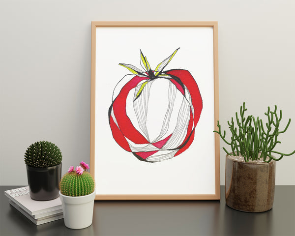 Tomate • Affiche d’art Blucanari  40x50cm ou 60x80cm