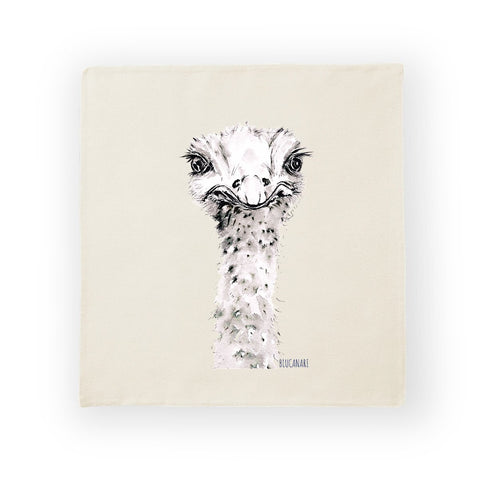 Housse de coussin AUTRUCHE/BLUCANARI 40x40cm