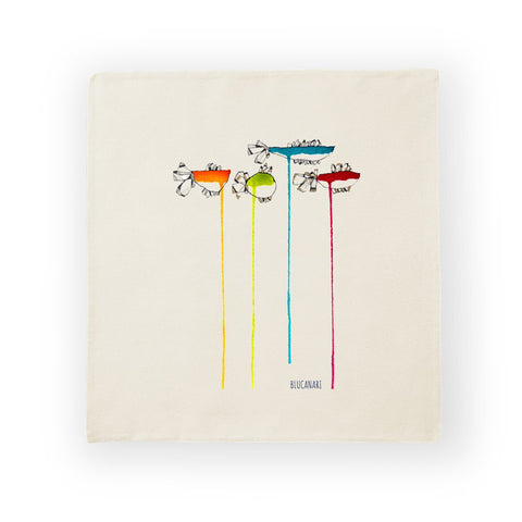 Housse de coussin WET FISHES MULTICOLOR / BLUCANARI 40x40cm
